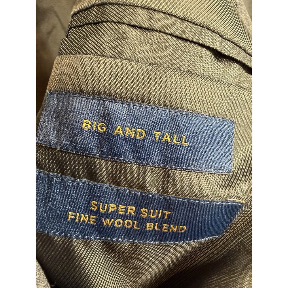 Stafford 60R Gray All Season Blazer Jacket Sport Suit Coat Wool Travel Big Tall - Picture 3 of 11